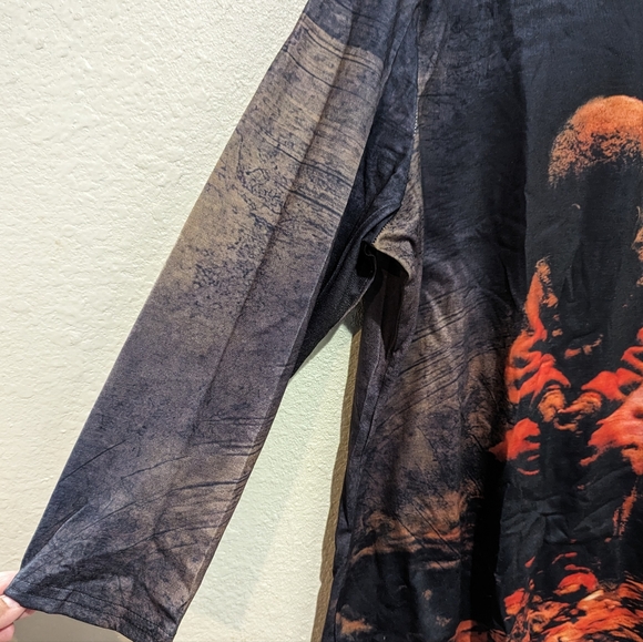 SAM Trick or Treat Sz XXL long sleeve Halloween Top Blouse shirt men or women - Picture 3 of 5